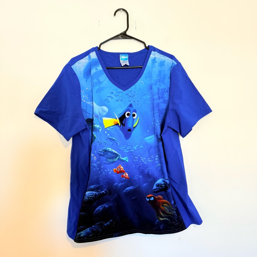 Disney | Finding Dory Ocean Blue Dory Short Sleeve ScrubsTee